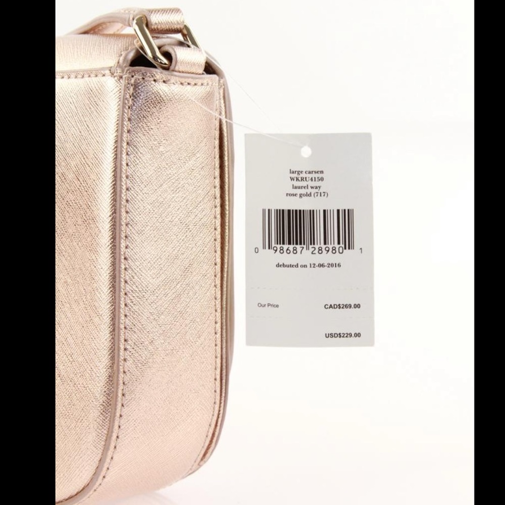 Kate Spade Large Carsen Laurel Way Rose Gold purse - Picture 5 of 5